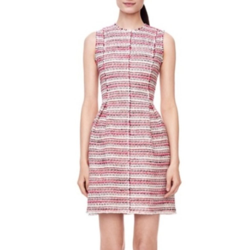 Rebecca Taylor Tweed Sleeveless Shift Dress with Pockets